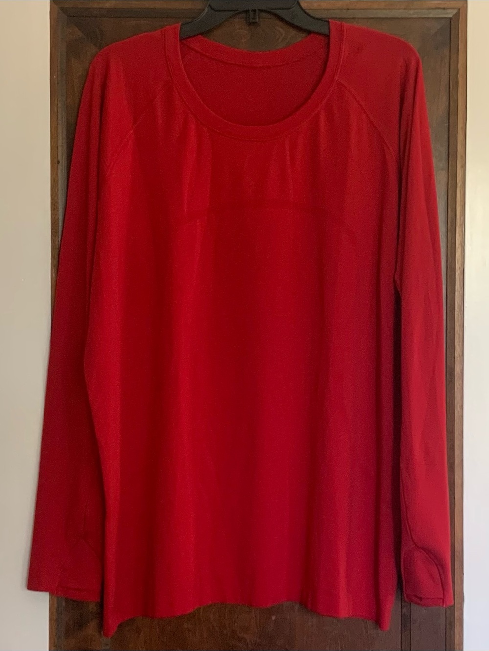 Lululemon Swiftly Tech 2.0 Long Sleeve Shirt Size 20 Excellent Condition Red